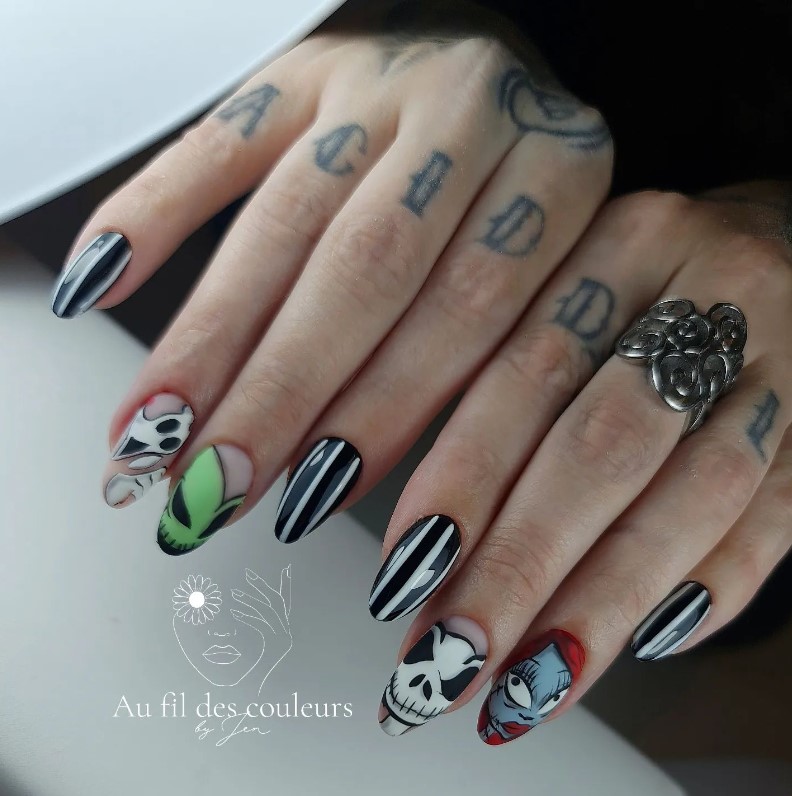 unhas decoradas halloween