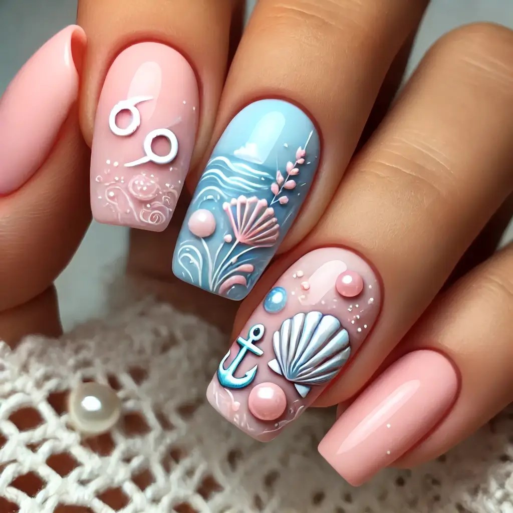 unhas decoradas para cada signo