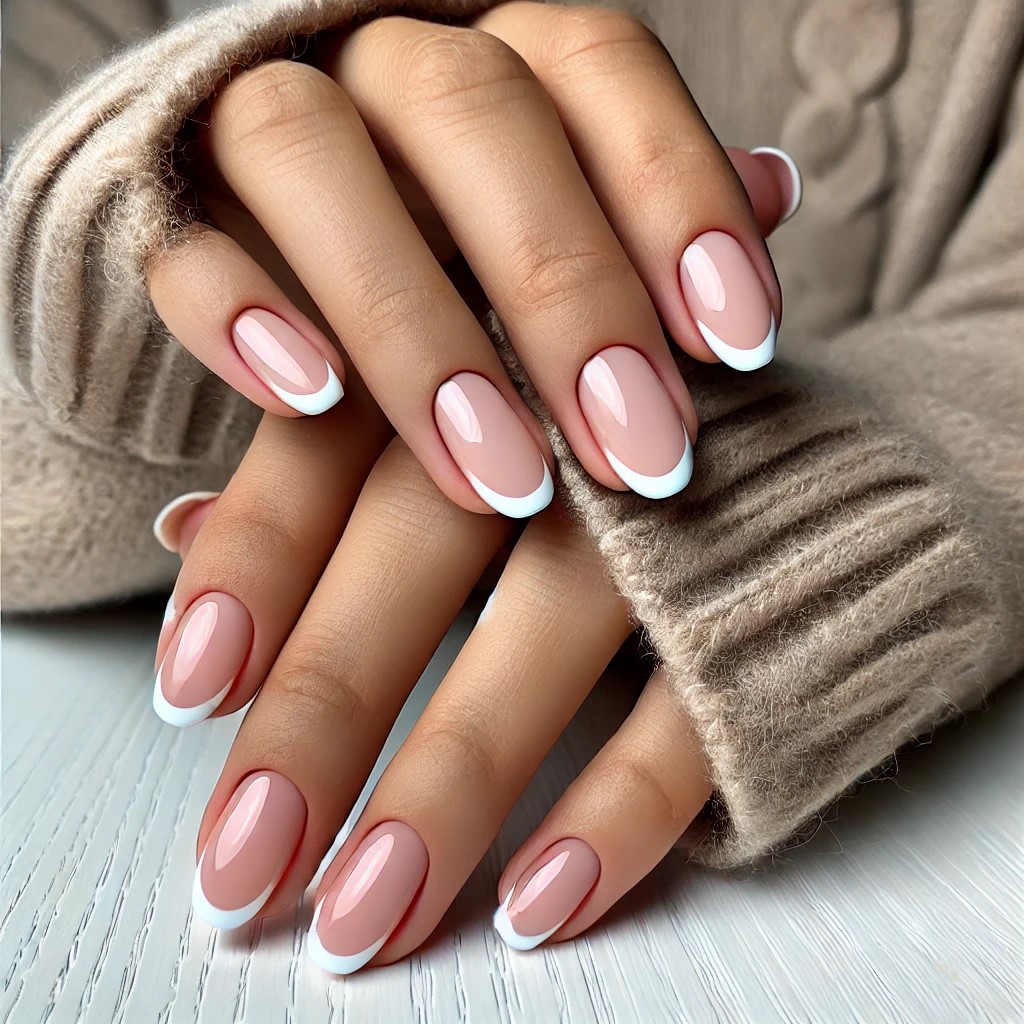 unhas decoradas francesinha classica para noivas