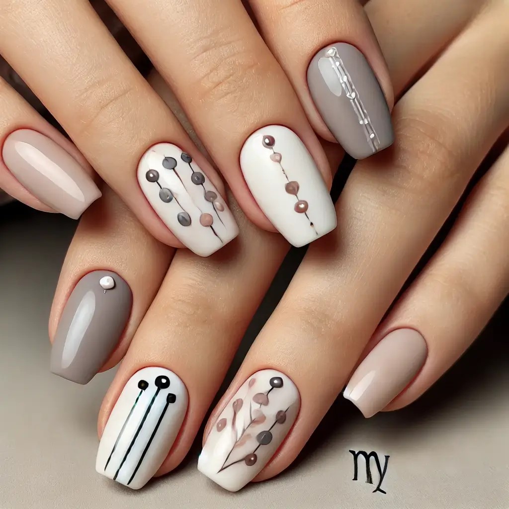 unhas decoradas signo virgem