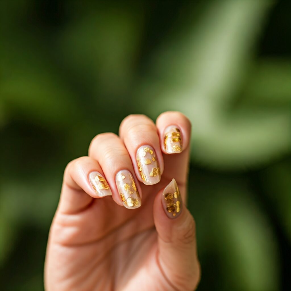 unhas decoradas com adesivo