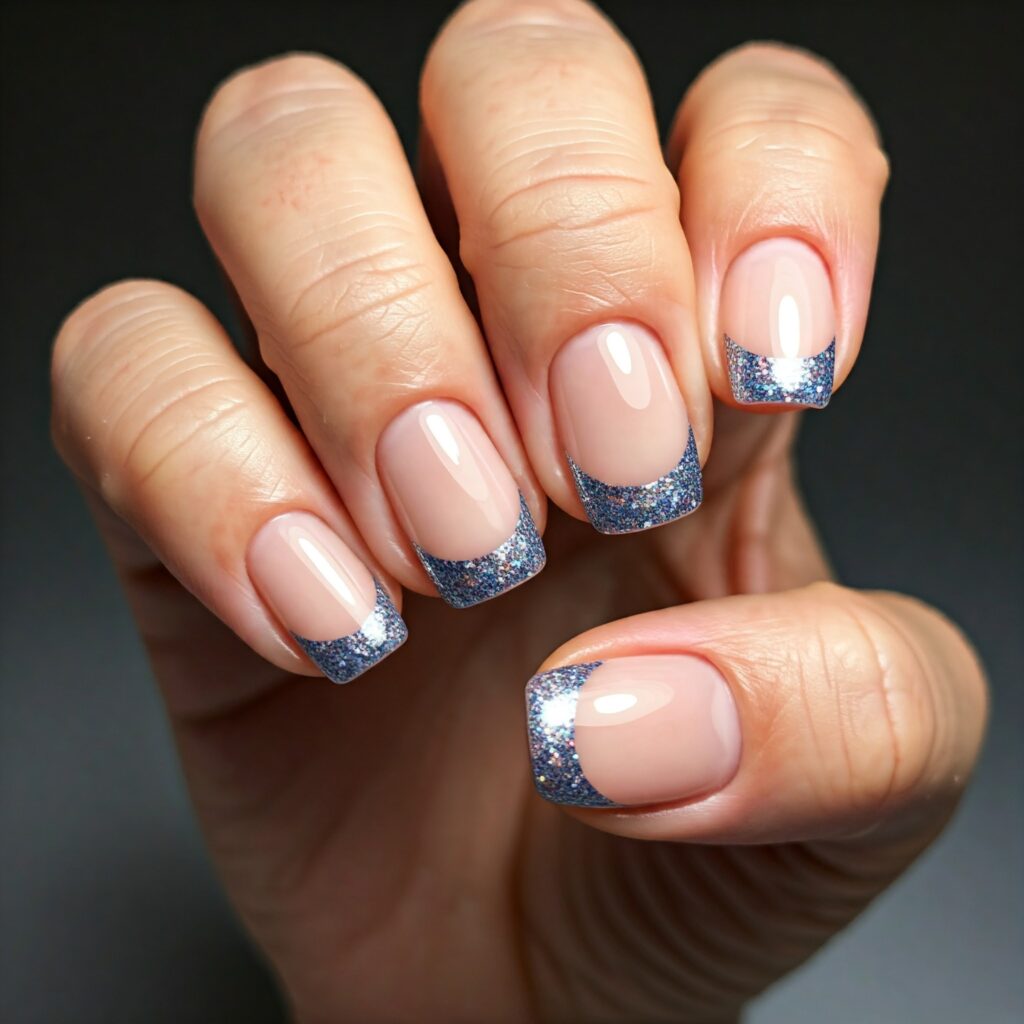 unhas decoradas com glitter