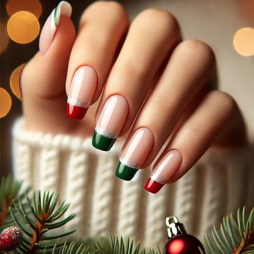 unhas decoradas natal
