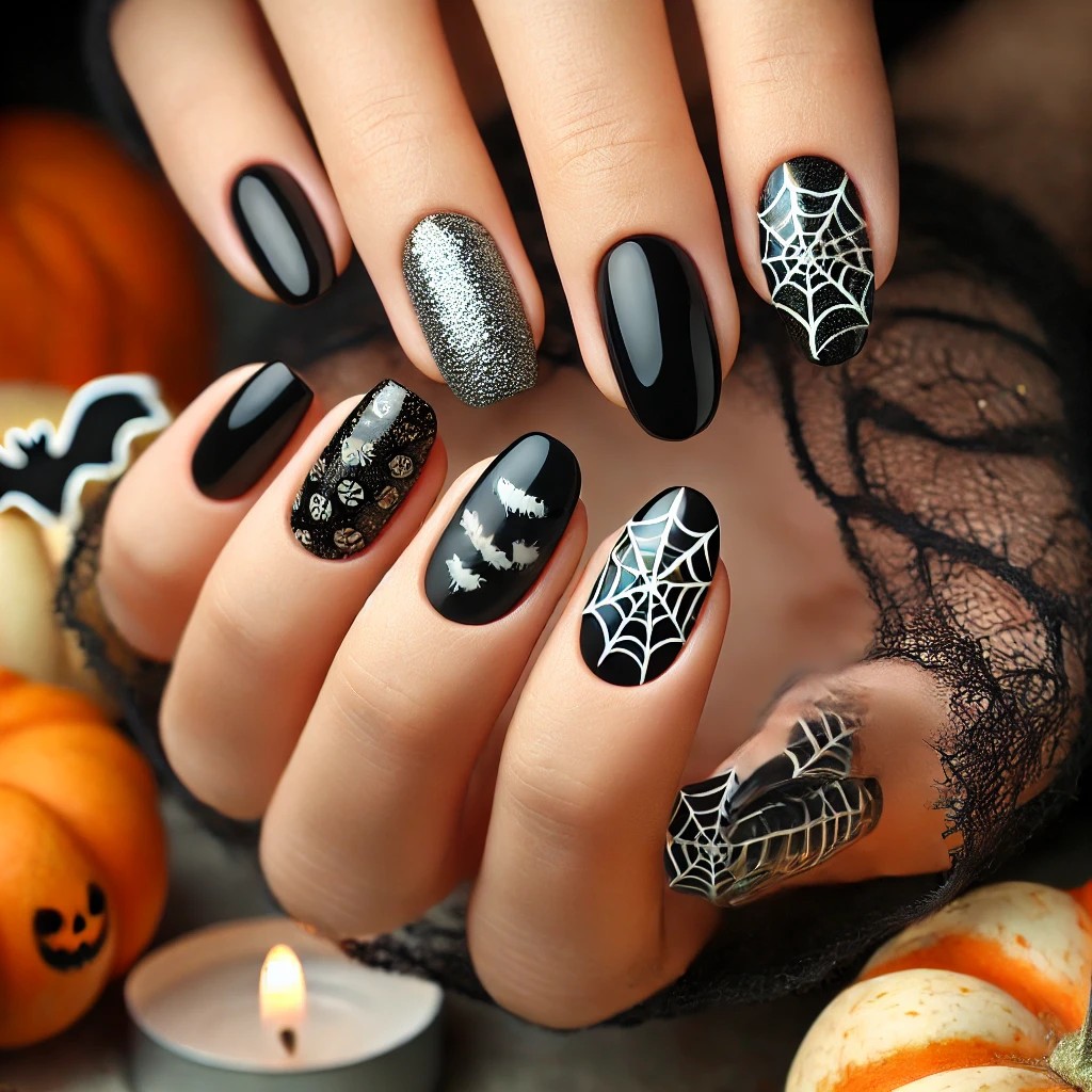 unhas decoradas halloween