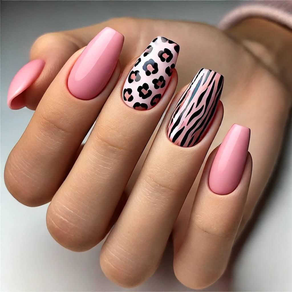 unhas decoradas rosa