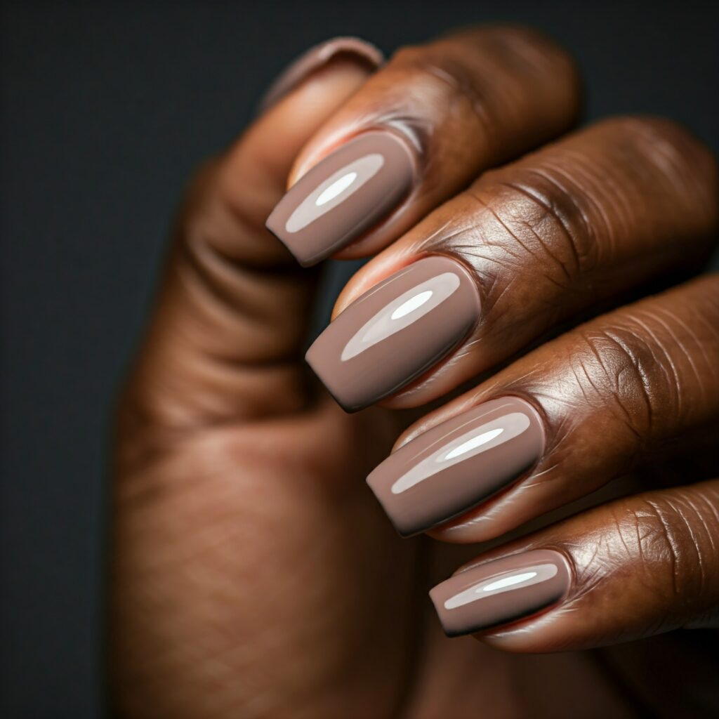 unha de gel nude decorada